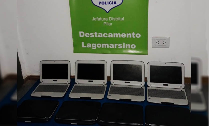 Recuperan netbooks robadas en una escuela