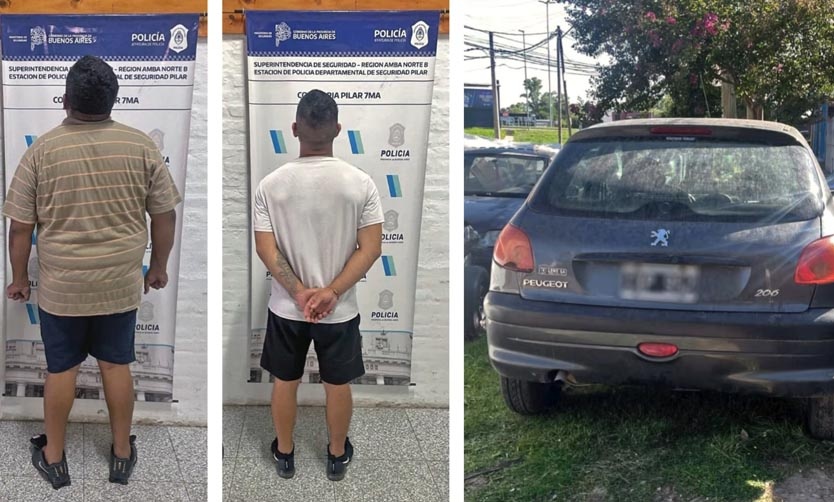 Detienen en Pilar a dos delincuentes acusados de un robo en Cardales