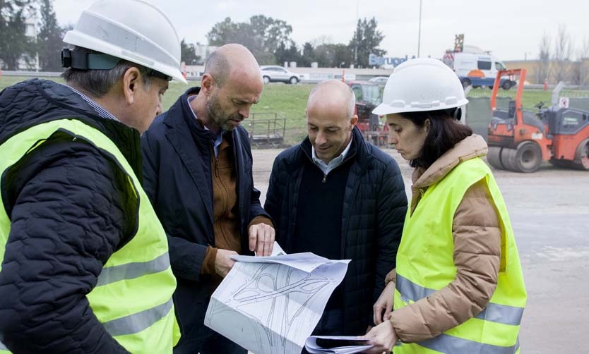 Dietrich pasó por Pilar y recorrió con Ducoté las obras del Km 50 y la Ruta 8