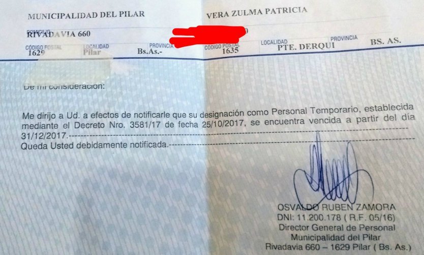 La despidieron del Municipio pese a que estaba con licencia médica por una enfermedad oncológica