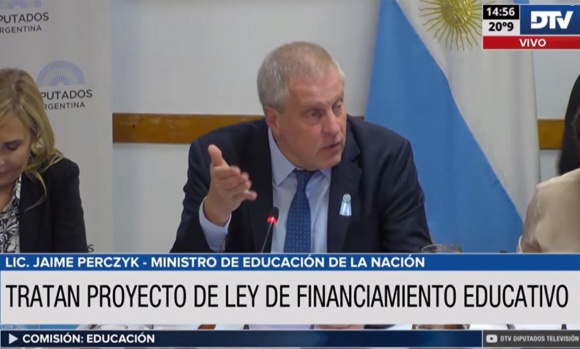 El ministro de Educación presentó nueva ley de financiamiento educativo