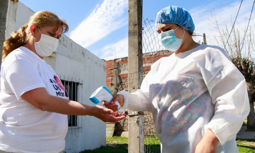 El operativo “Detectar” relevó posibles casos de Covid en el barrio Pilarica