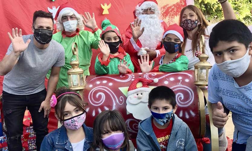 Festejo de Navidad para los chicos en Presidente Derqui