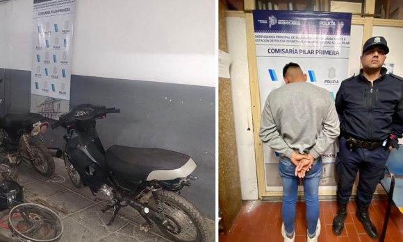 Cae banda dedicada al robo de motos en el centro de Pilar