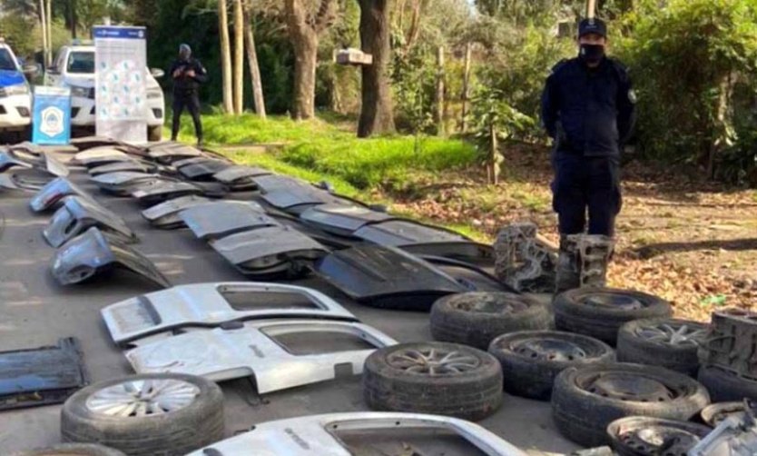 La Policía desbarató un desarmadero y detuvo a tres delincuentes